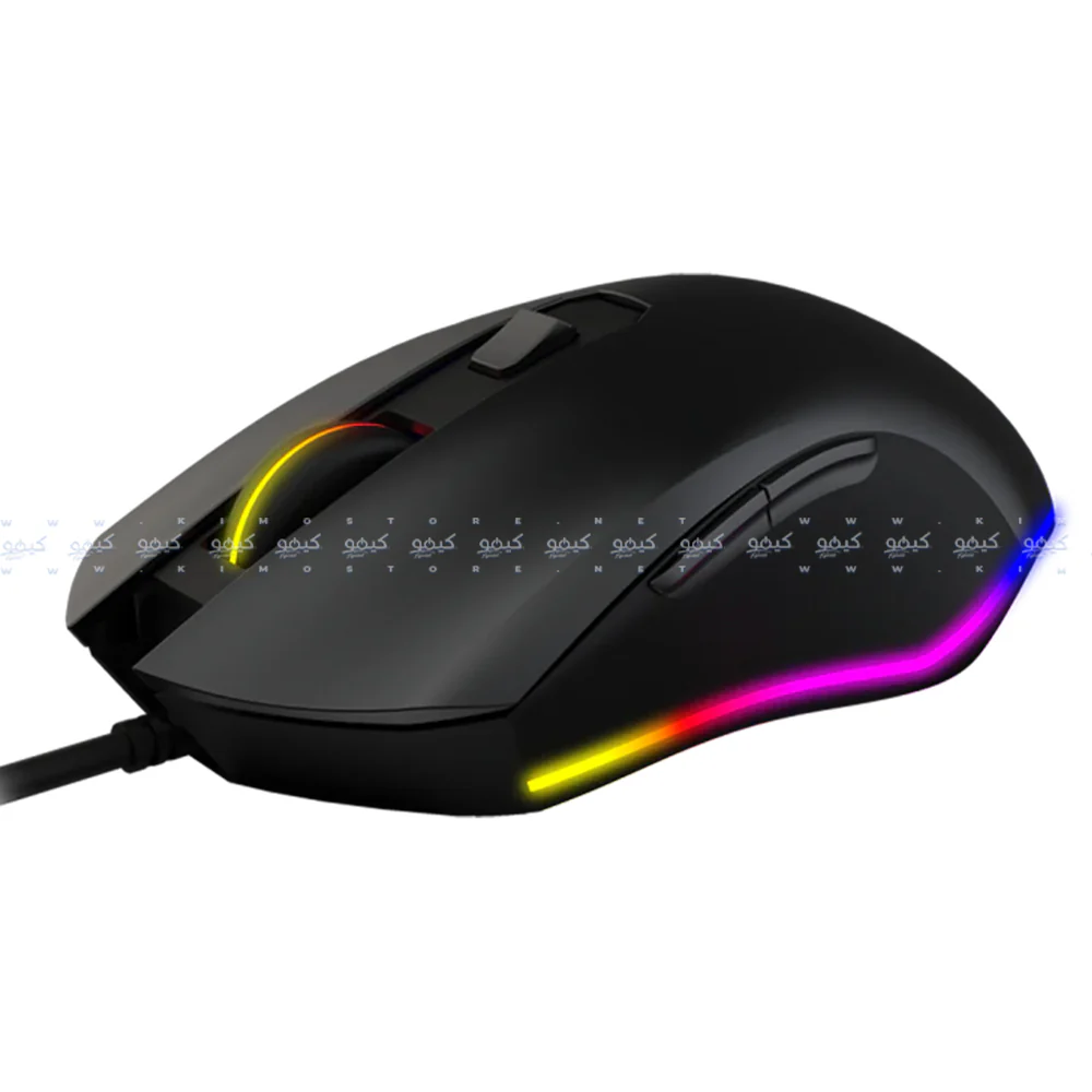Point PT-212 Wired Rainbow Gaming Mouse - Black - Image 2