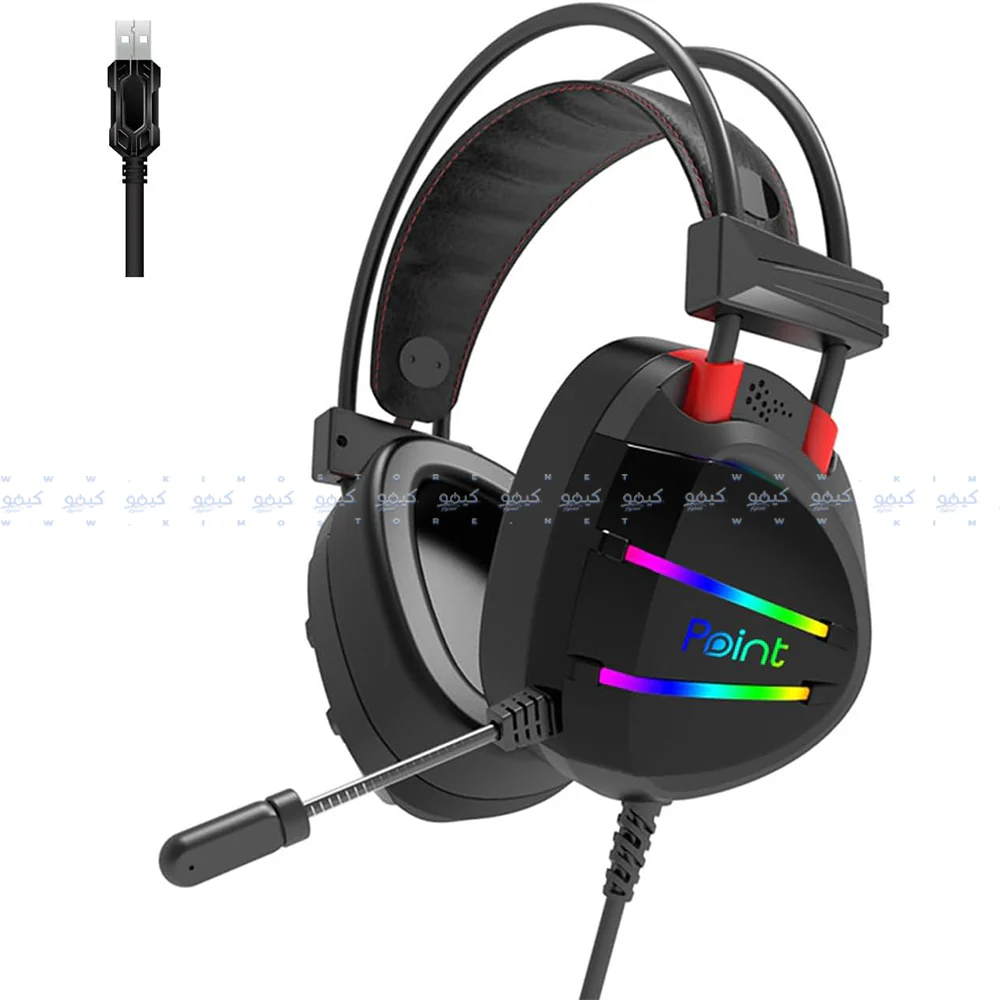 Point PT-900H RGB Gaming Headset 7.1 Surround Sound - Black