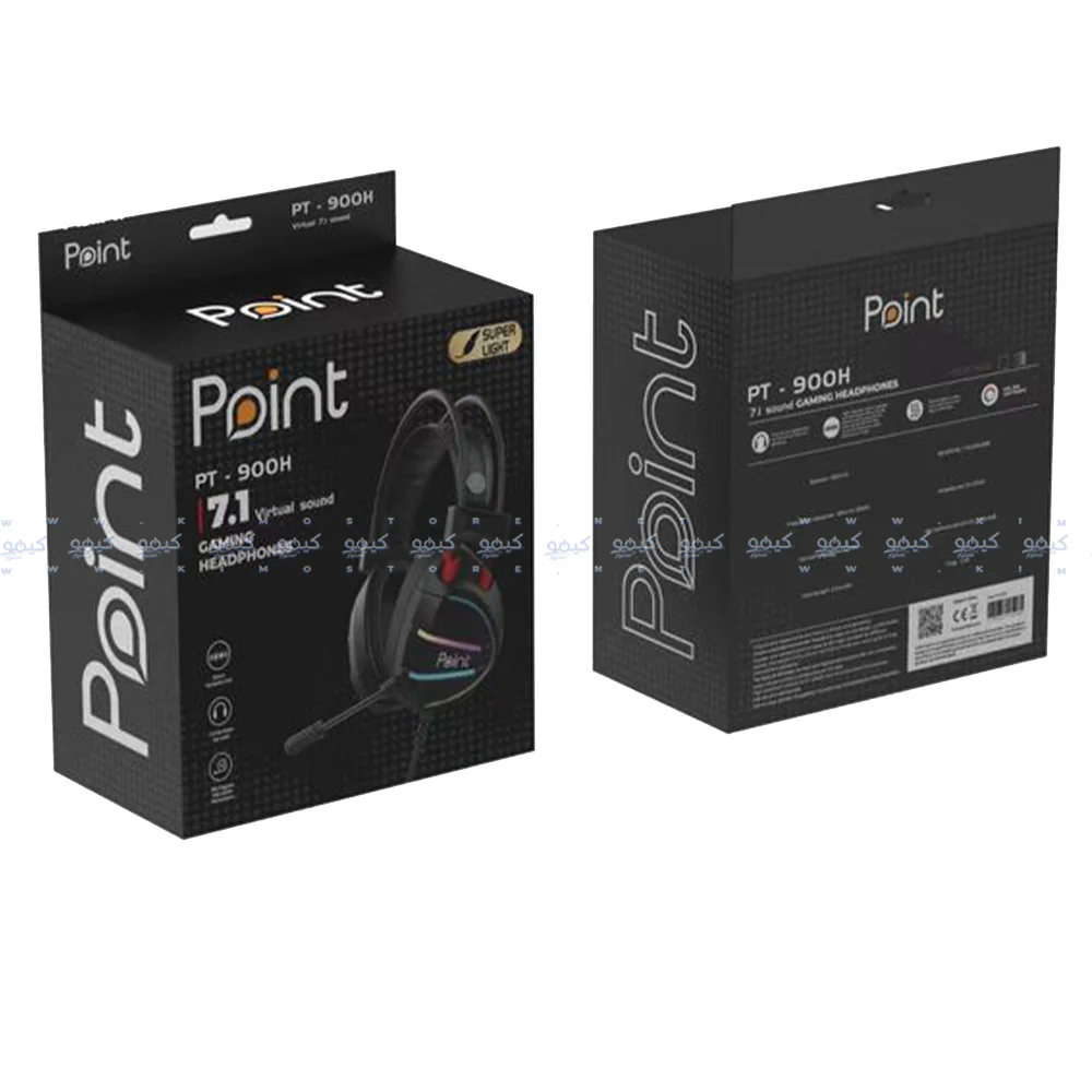 Point PT-900H RGB Gaming Headset 7.1 Surround Sound - Black - Image 3