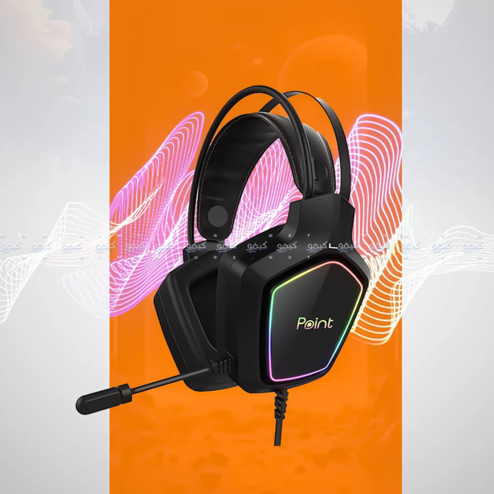 Point PT-920 RGB Gaming Headset 7.1 Surround Sound - Black - Image 2