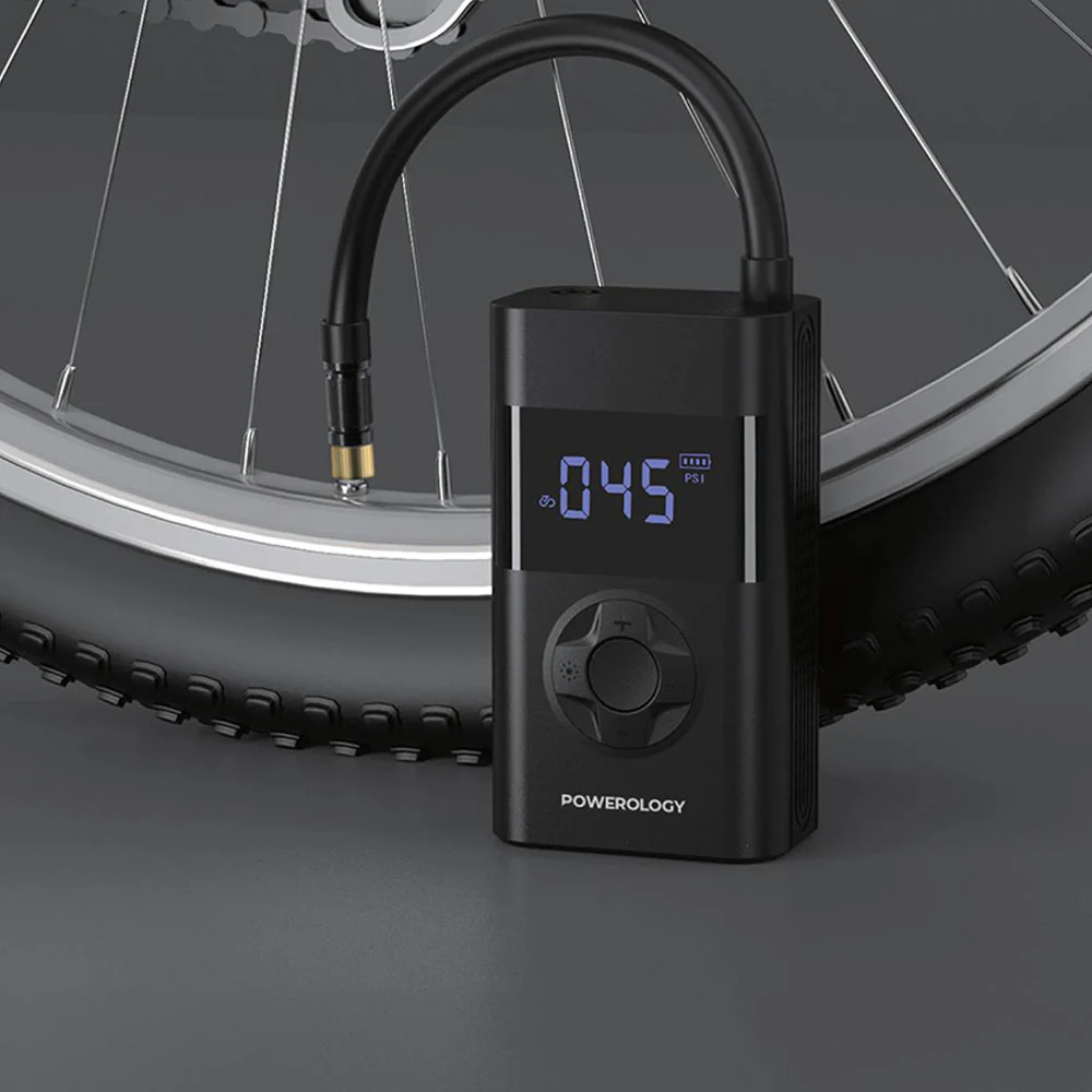 Powerology Ultra Portable Air Compressor With Power Bank PPBCHA55BK - Image 10
