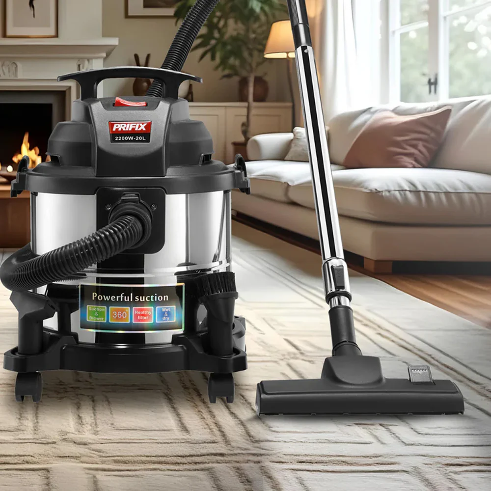 Prifix Wet & Dry Drum Vacuum Cleaner El Dababa 20L 2200W - Image 5