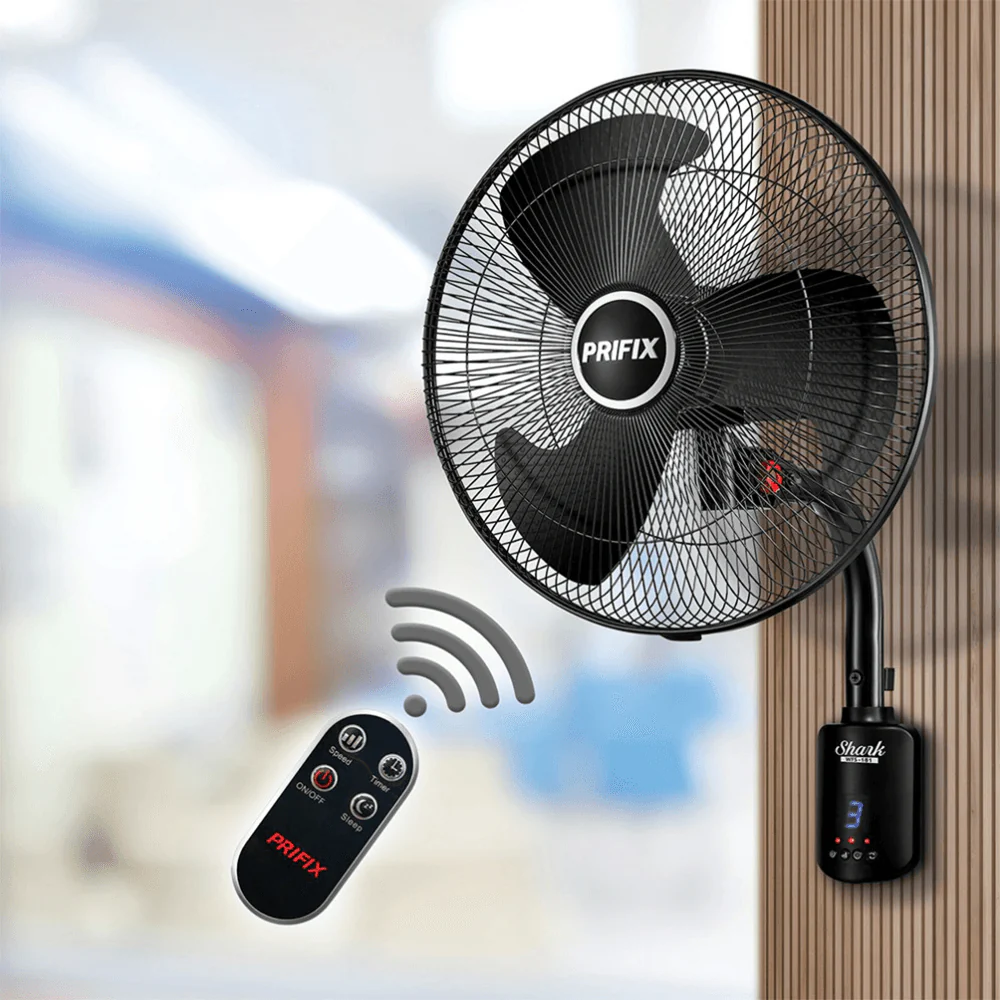 Prifix Wall Fan With Remote Shark WFS-181 18 Inch - Image 5