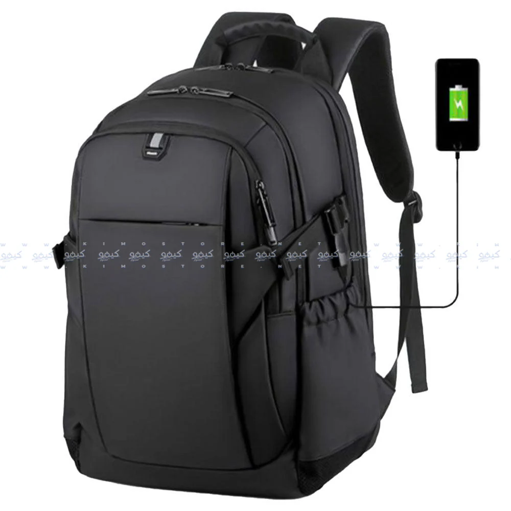 Rahala 2204 Laptop Backpack - Black - Image 7