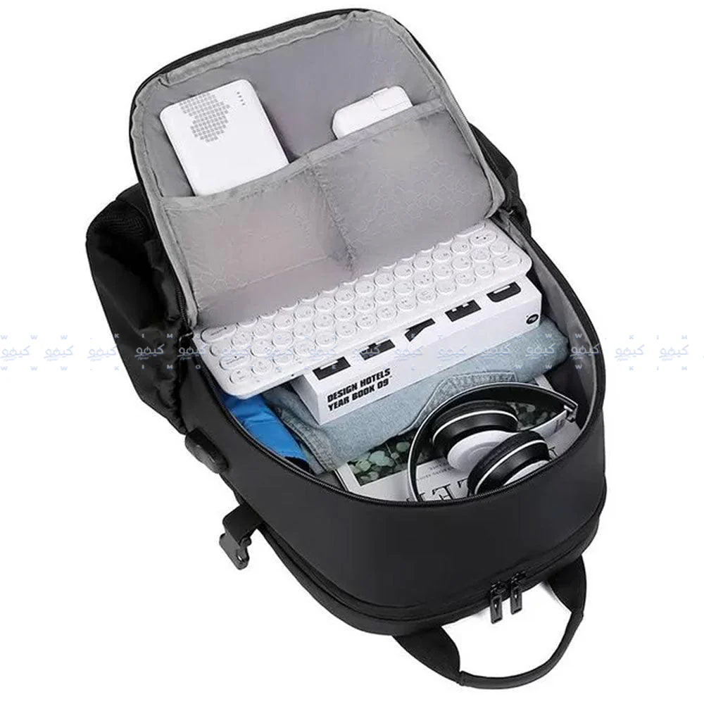 Rahala 2204 Laptop Backpack - Black - Image 9