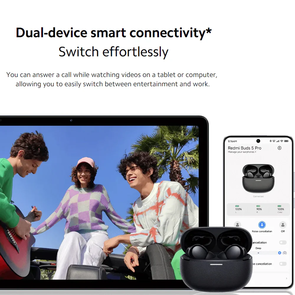 Redmi Buds 5 Pro Earbuds - Moonlight White - Image 15