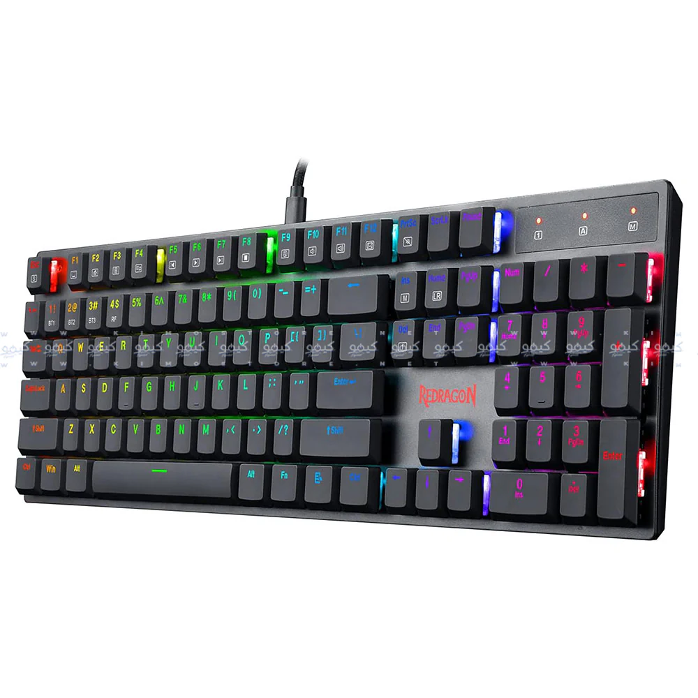 Redragon Apas K535-KB Blue Switch Wired RGB Gaming Keyboard English & Arabic - Image 3