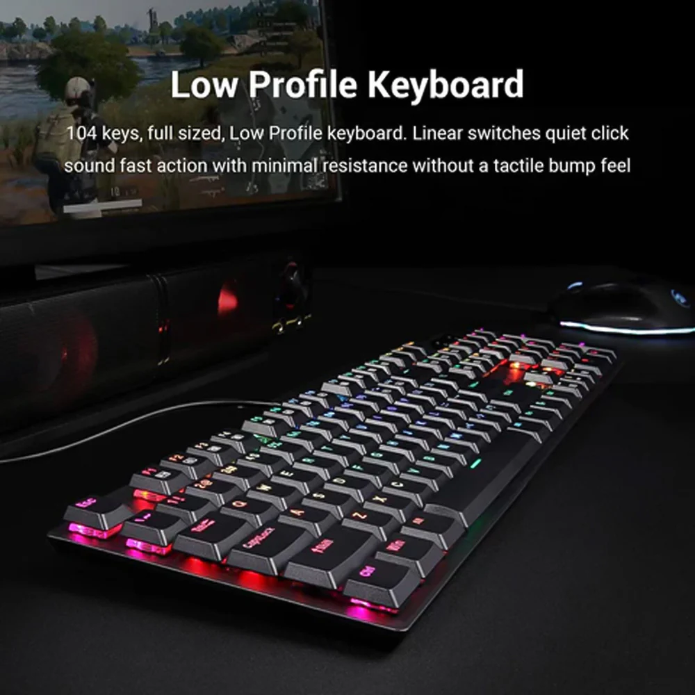 Redragon Apas K535-KB Blue Switch Wired RGB Gaming Keyboard English & Arabic - Image 9