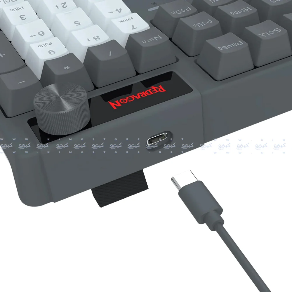 Redragon Caesura K718GB-R Red Switch Wired Rainbow Gaming Keyboard English & Arabic - Image 5
