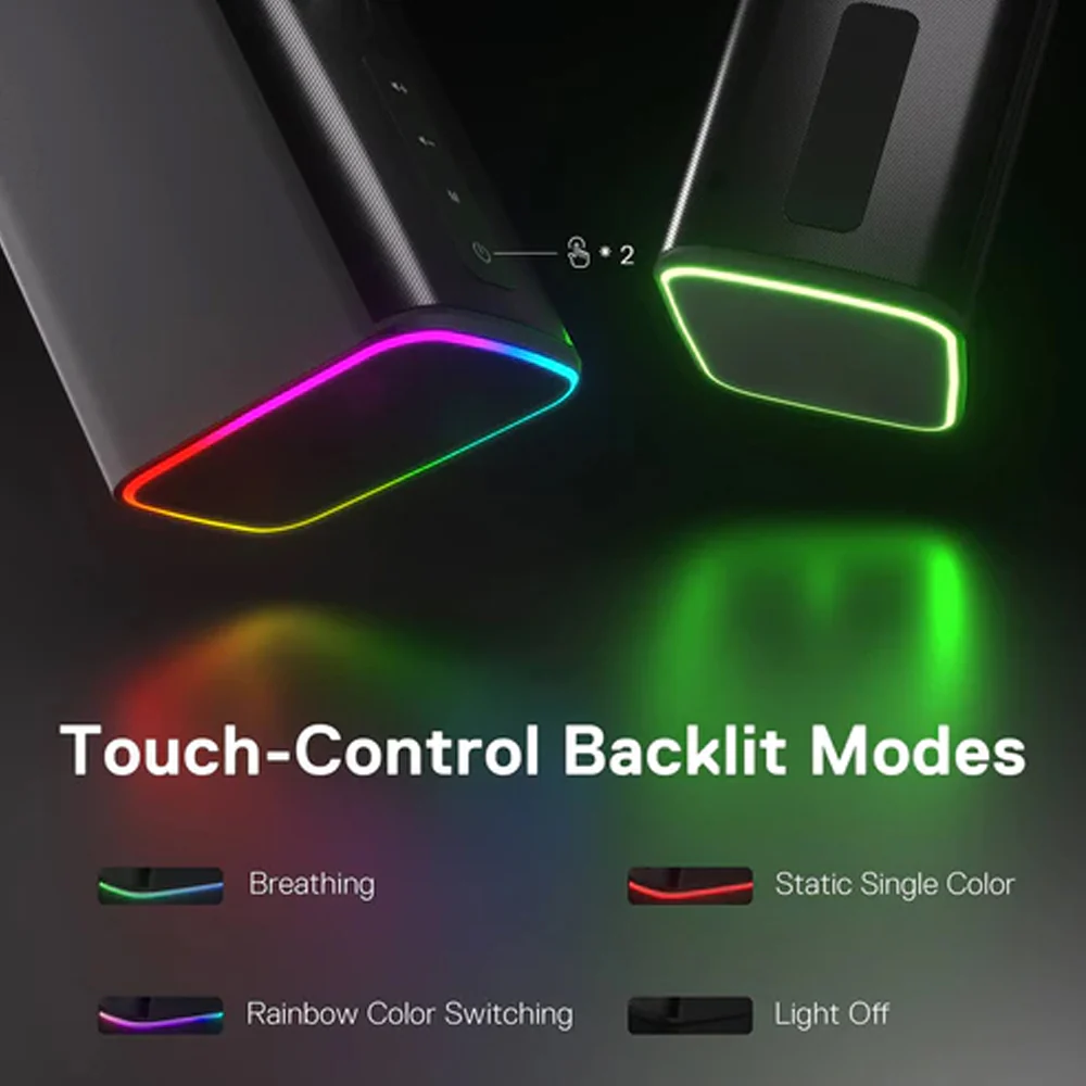 Redragon Connie GS814 RGB Gaming Speaker 2.0 - Black - Image 8