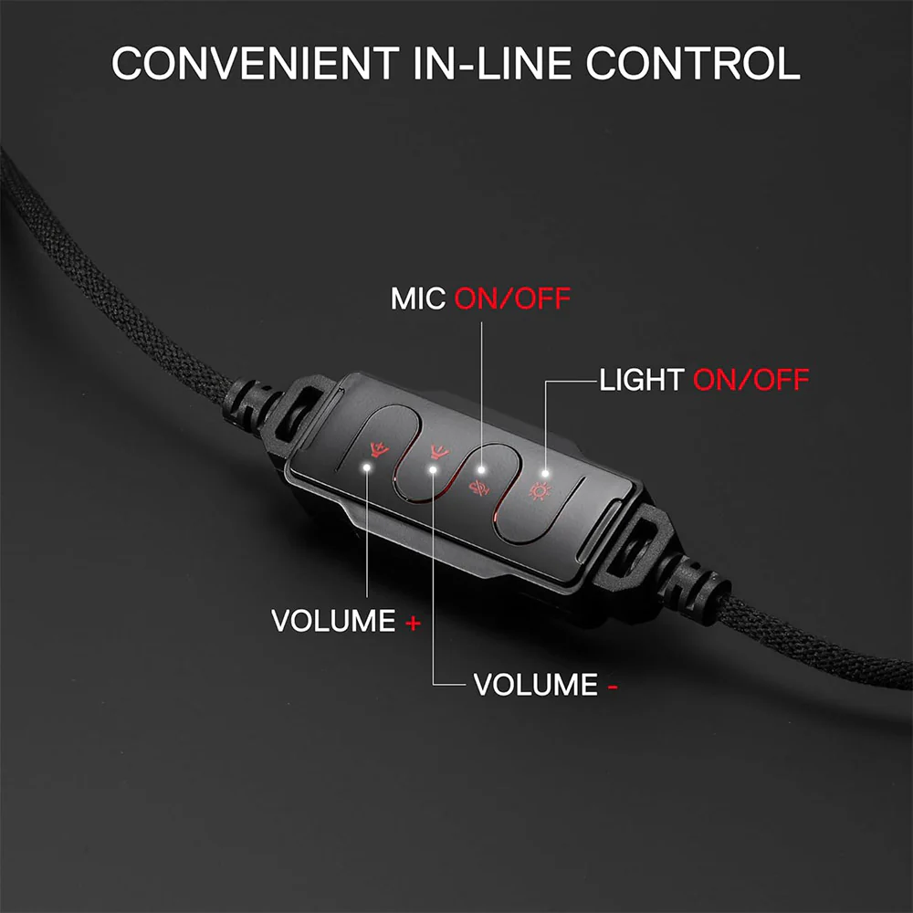Redragon Cybill H312 RGB Gaming Headset 7.1 Surround Sound - Image 6
