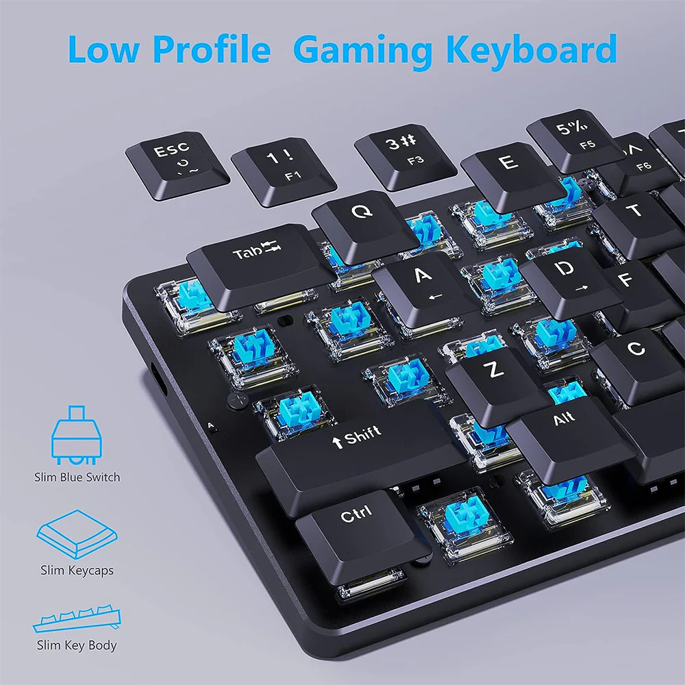 Redragon Elise Pro K615P-KBS Blue Switch Triple Mode Bluetooth Wireless & Wired RGB Gaming Keyboard English & Arabic - Image 14
