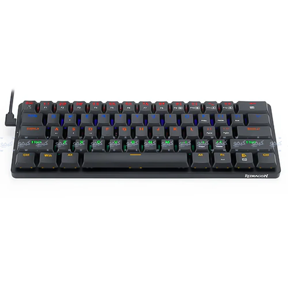 Redragon Elise Pro K615P-KBS Blue Switch Triple Mode Bluetooth Wireless & Wired RGB Gaming Keyboard English & Arabic - Image 2