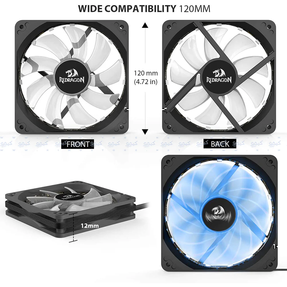 Redragon GC-F006 RGB Triple Case Fan Kit - Image 7
