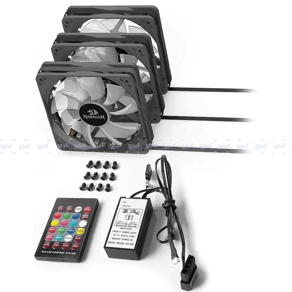 Redragon GC-F006 RGB Triple Case Fan Kit - Image 8