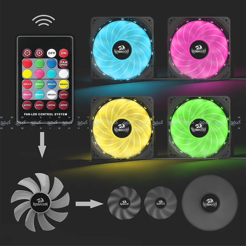 Redragon GC-F006 RGB Triple Case Fan Kit - Image 9