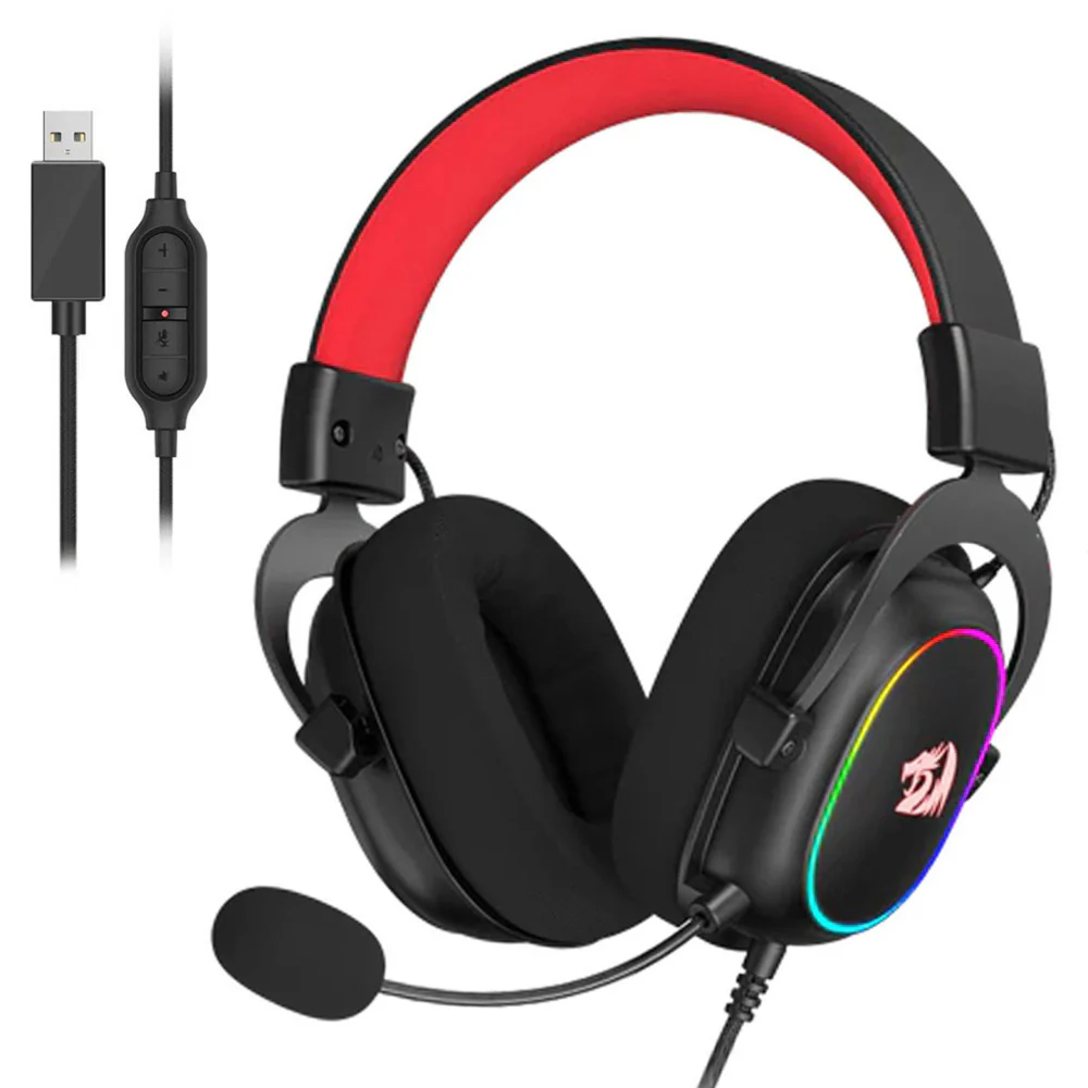 Redragon H510 Zeus-X RGB Gaming Headset 7.1 Surround Sound With Noise-Cancelling Mic