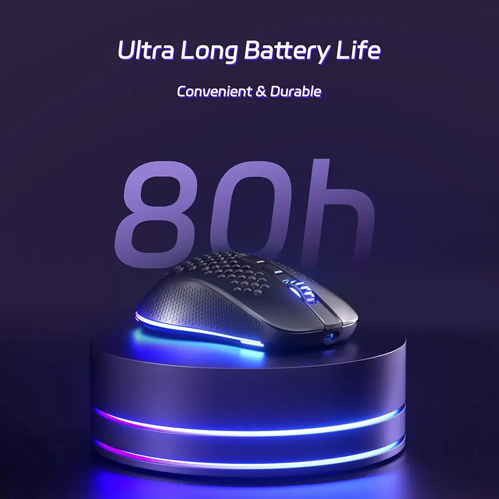Redragon Hana M694 Triple Mode Bluetooth Wireless & Wired RGB Gaming Mouse 7200Dpi - Image 5
