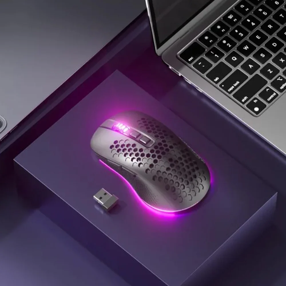 Redragon Hana M694 Triple Mode Bluetooth Wireless & Wired RGB Gaming Mouse 7200Dpi - Image 7