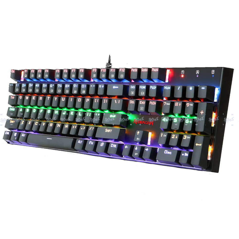 Redragon Rudra K565R-1 Blue Switch Wired Rainbow Gaming Keyboard English & Arabic - Image 2