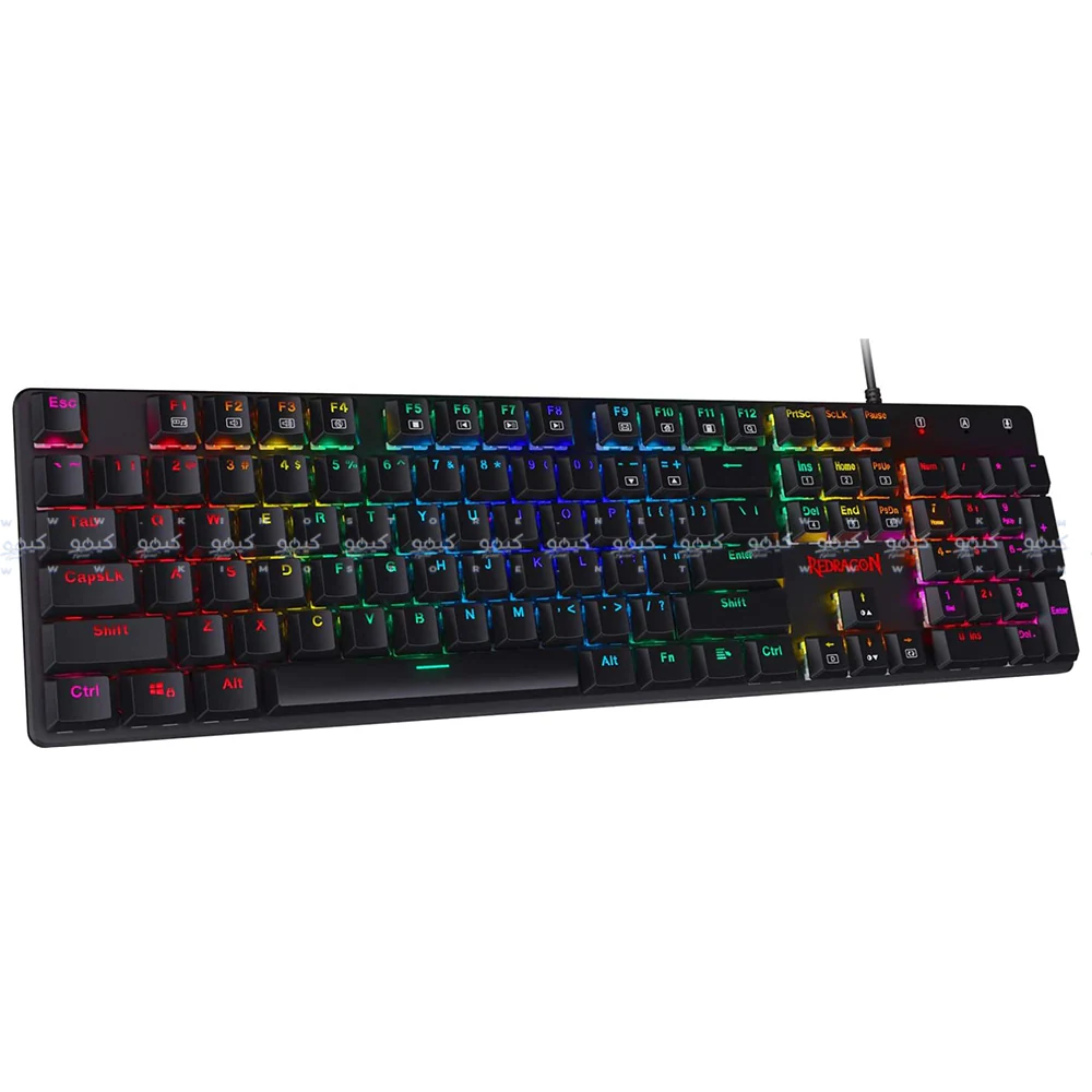 Redragon k589 Shrapnel Blue Switch Wired RGB Gaming Keyboard English & Arabic - Image 2