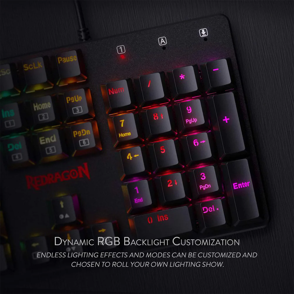 Redragon k589 Shrapnel Blue Switch Wired RGB Gaming Keyboard English & Arabic - Image 6