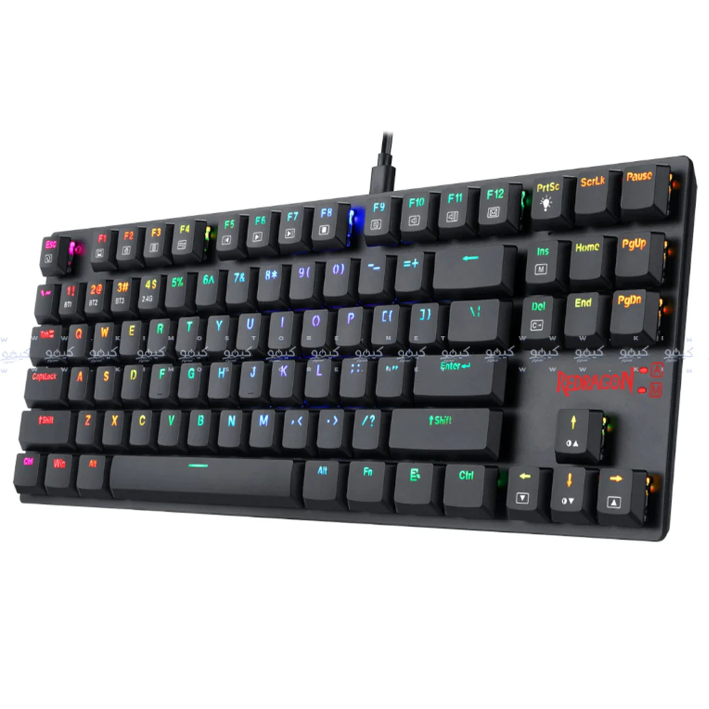 Redragon K607 APS TKL Blue Switch Wired RGB Gaming Keyboard English & Arabic - Image 4