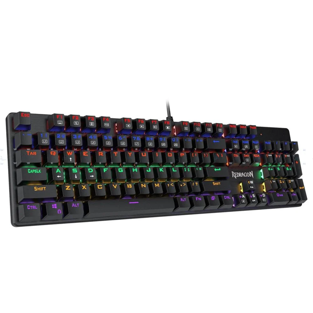Redragon K608-R Valheim Blue Switch Wired Rainbow Gaming Keyboard English & Arabic - Image 2
