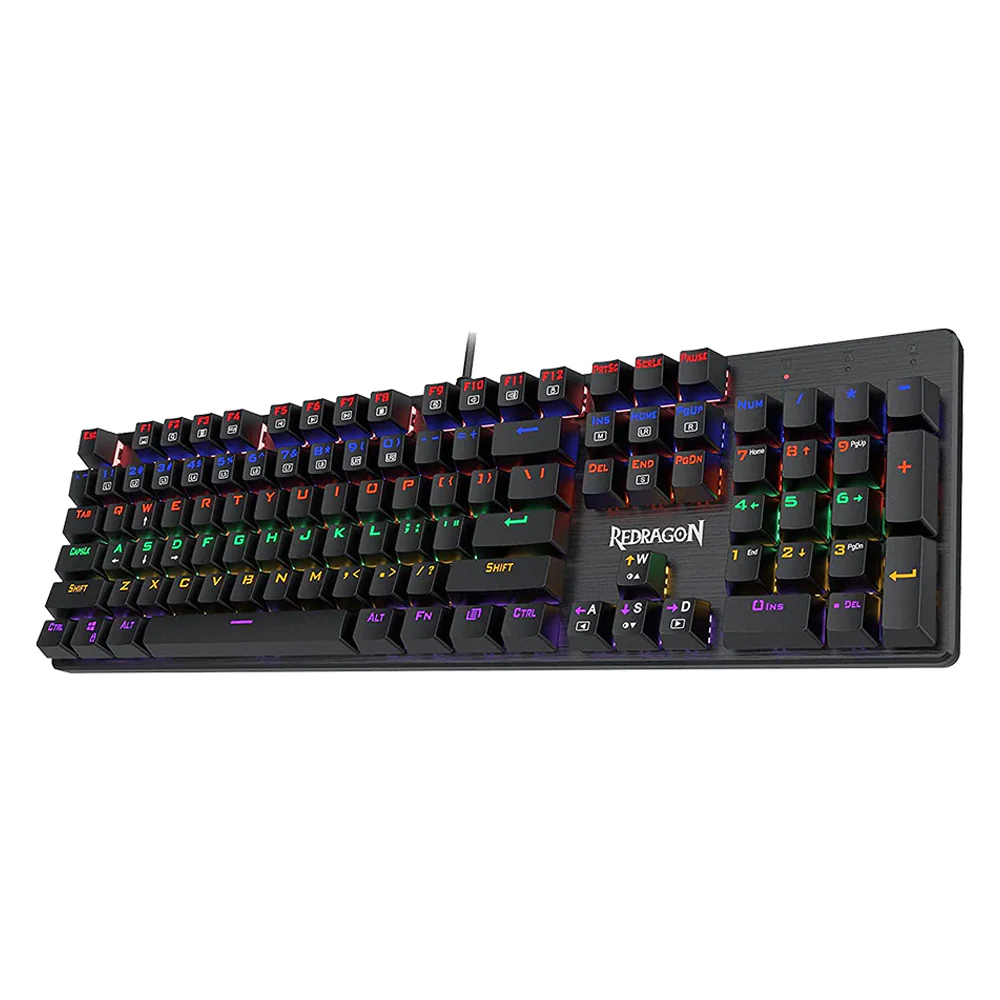 Redragon K608-R Valheim Blue Switch Wired Rainbow Gaming Keyboard English & Arabic - Image 3