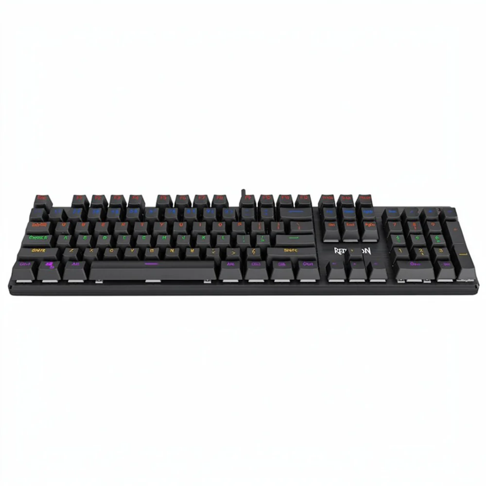 Redragon K608-R Valheim Blue Switch Wired Rainbow Gaming Keyboard English & Arabic - Image 4