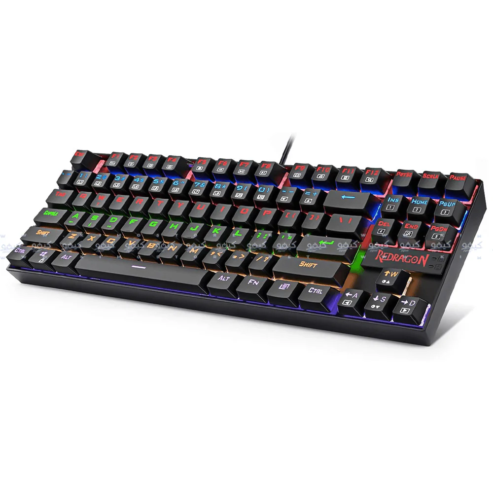 Redragon Kumara K552-KK Black Switch Wired Rainbow Gaming Keyboard English & Arabic - Image 3