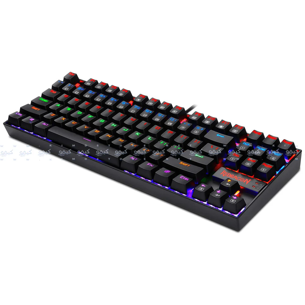 Redragon Kumara K552-KK Black Switch Wired Rainbow Gaming Keyboard English & Arabic - Image 4