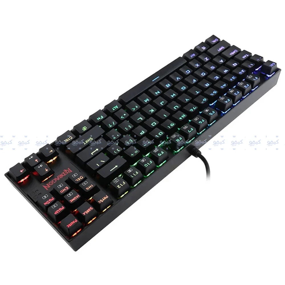 Redragon Kumara K552-KR Red Switch Wired Rainbow Gaming Keyboard English & Arabic - Image 4