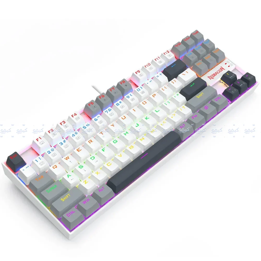 Redragon Kumara K552WGL-R Red Switch Wired Rainbow Gaming Keyboard English & Arabic - Image 2