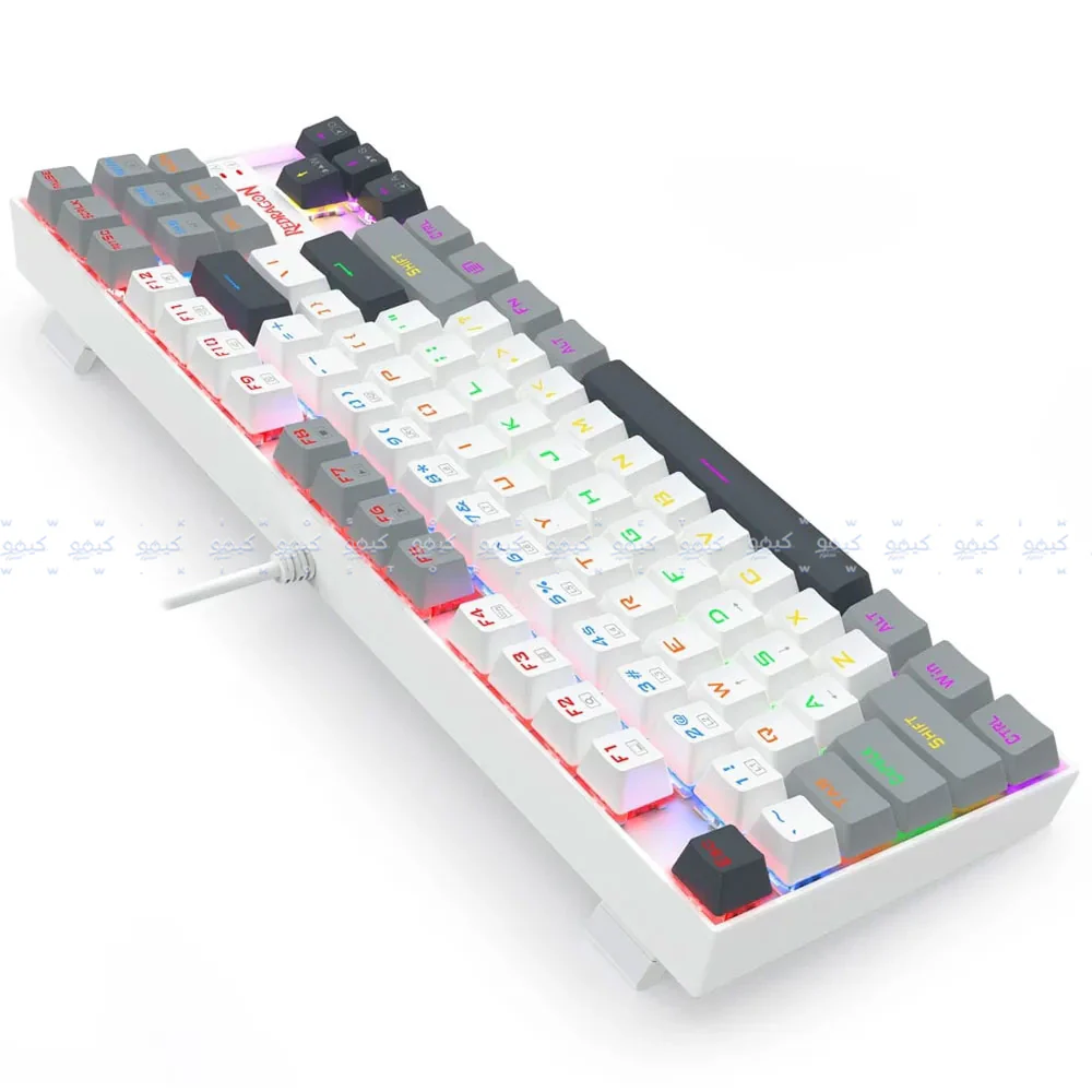 Redragon Kumara K552WGL-R Red Switch Wired Rainbow Gaming Keyboard English & Arabic - Image 3