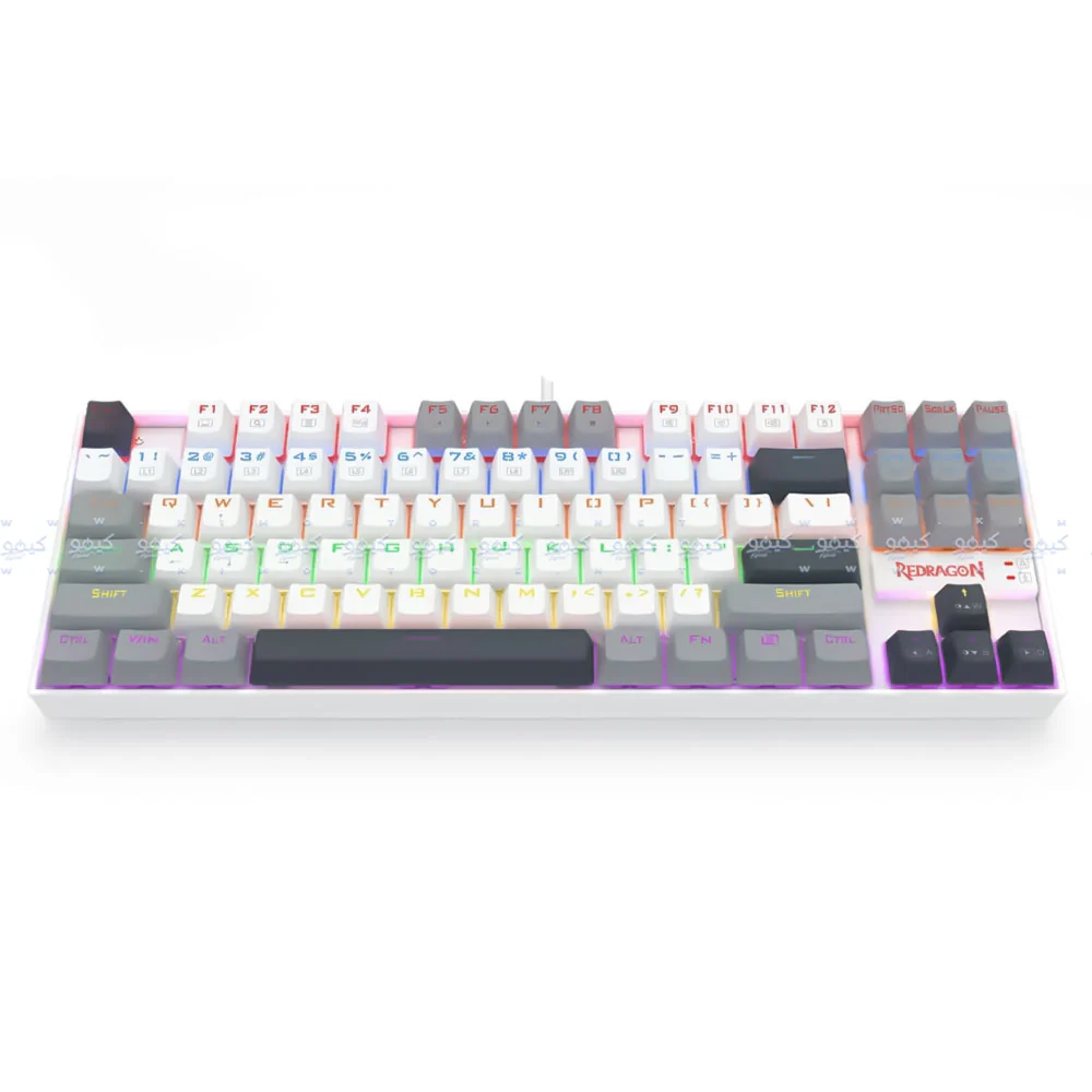 Redragon Kumara K552WGL-R Red Switch Wired Rainbow Gaming Keyboard English & Arabic - Image 4