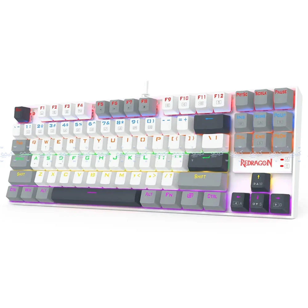 Redragon Kumara K552WGL-R Red Switch Wired Rainbow Gaming Keyboard English & Arabic - Image 6