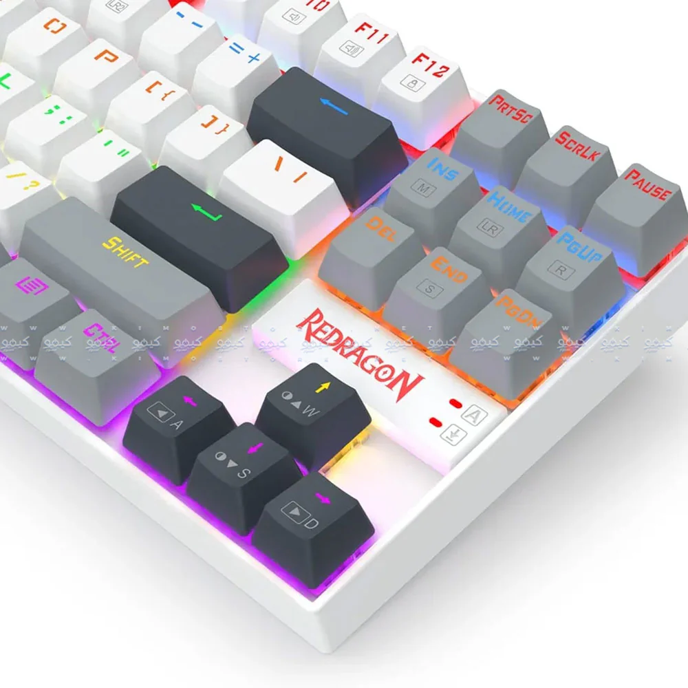 Redragon Kumara K552WGL-R Red Switch Wired Rainbow Gaming Keyboard English & Arabic - Image 8