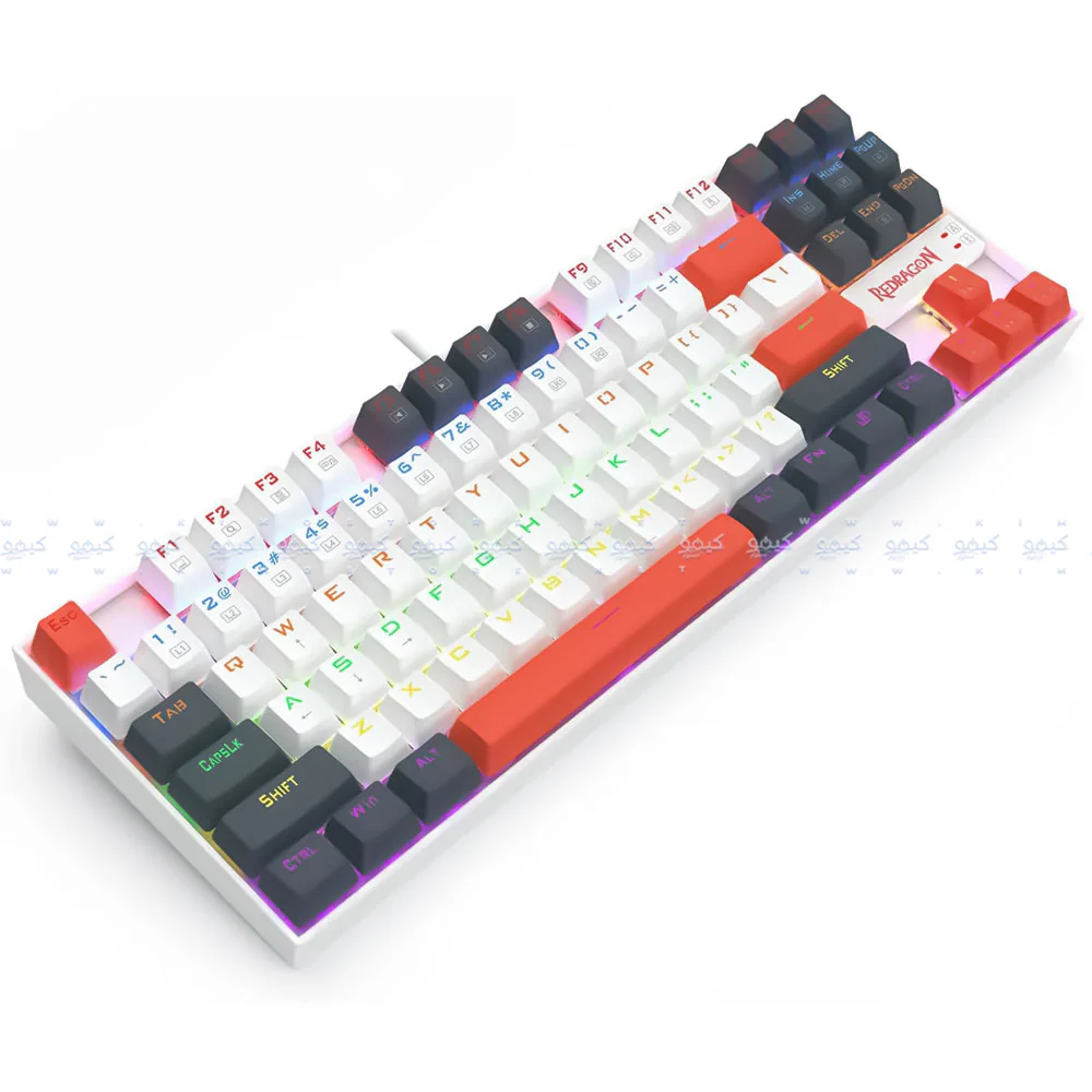 Redragon Kumara K552WLR-R Red Switch Wired Rainbow Gaming Keyboard English & Arabic - Image 2
