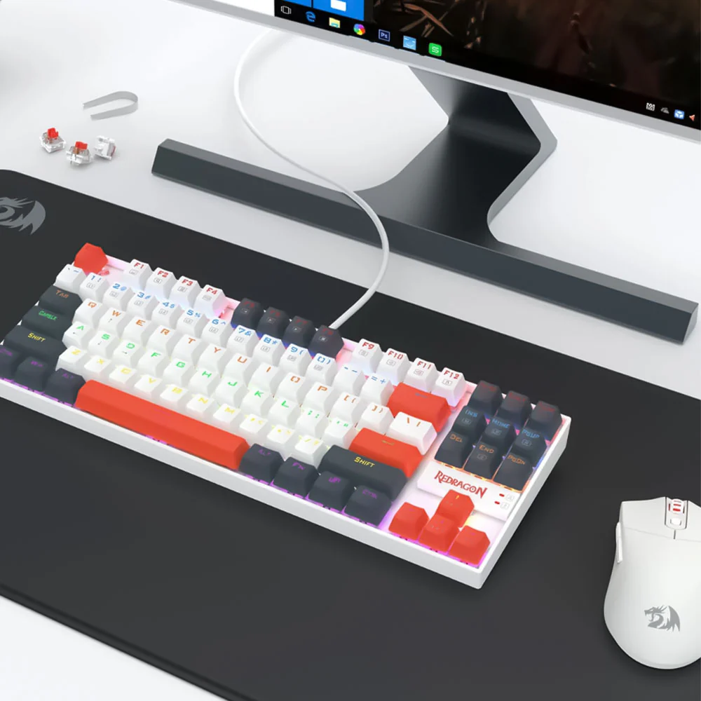 Redragon Kumara K552WLR-R Red Switch Wired Rainbow Gaming Keyboard English & Arabic - Image 9