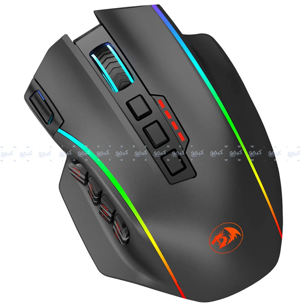 Redragon M901P-KS Rechargeable Wireless & Wired RGB Gaming Mouse 16000Dpi - Black - Image 5