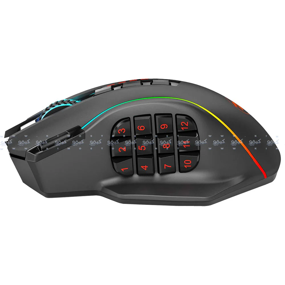 Redragon M901P-KS Rechargeable Wireless & Wired RGB Gaming Mouse 16000Dpi - Black - Image 6
