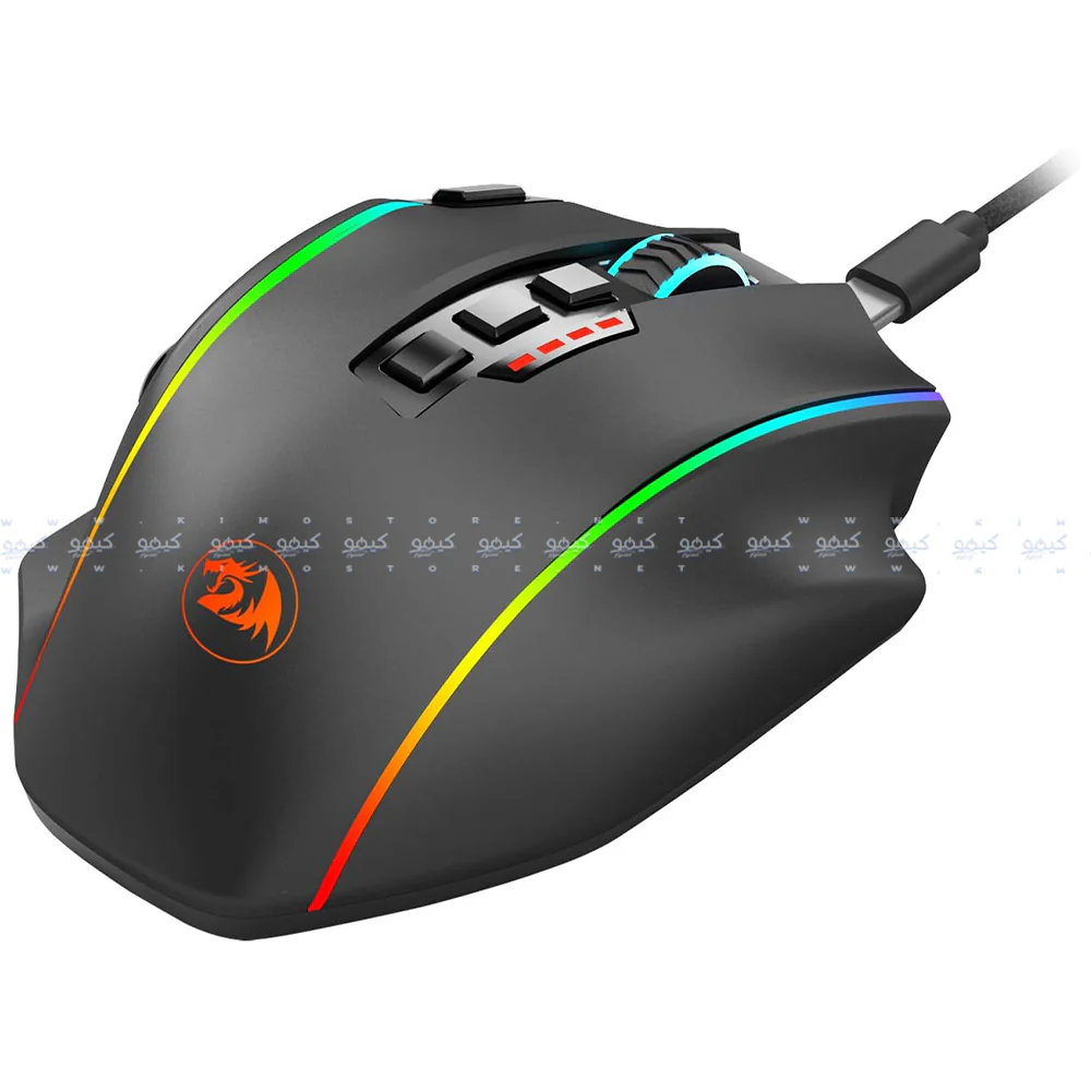Redragon M901P-KS Rechargeable Wireless & Wired RGB Gaming Mouse 16000Dpi - Black - Image 8