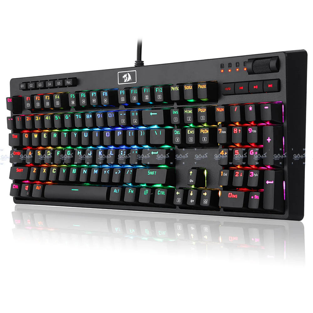 Redragon Manyu K579 MX Blue Switch Wired RGB Gaming Keyboard English & Arabic - Image 2