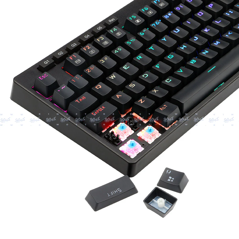 Redragon Manyu K579 MX Blue Switch Wired RGB Gaming Keyboard English & Arabic - Image 4