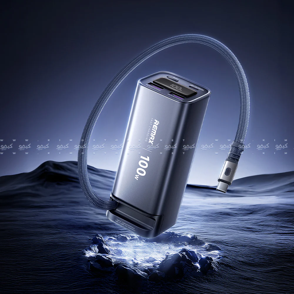 Remax FC-22 Power Bank 2x USB + PD Type-C 100W Fast Charging 20000mAh Built-In Type-C Cable - Image 3