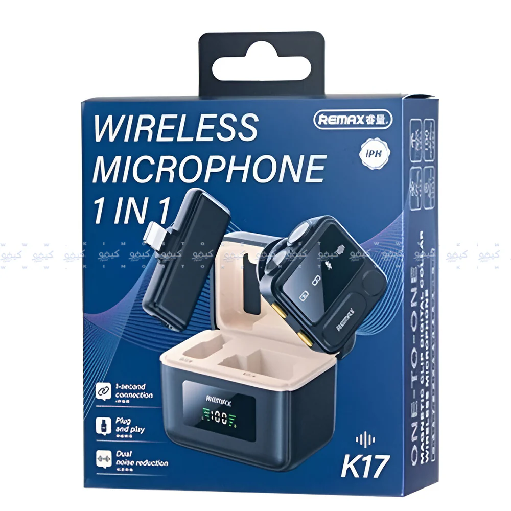 Remax K17 Lightning Wireless Microphone System - Black - Image 2