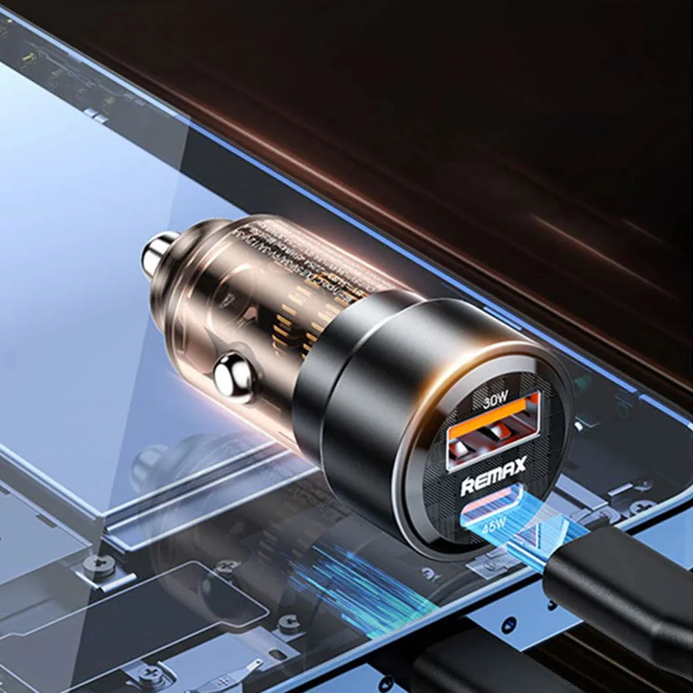 Remax RCC360 Car Charger Type-C + USB 75W Fast Charging - Image 4
