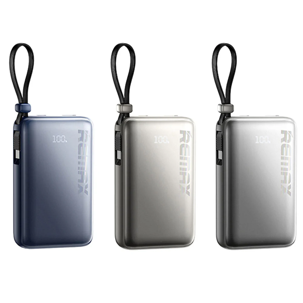 Remax RPP-19 Power Bank USB + Type-C 22.5W Fast Charging 10000mAh Built-In Type-C Cable - Image 7