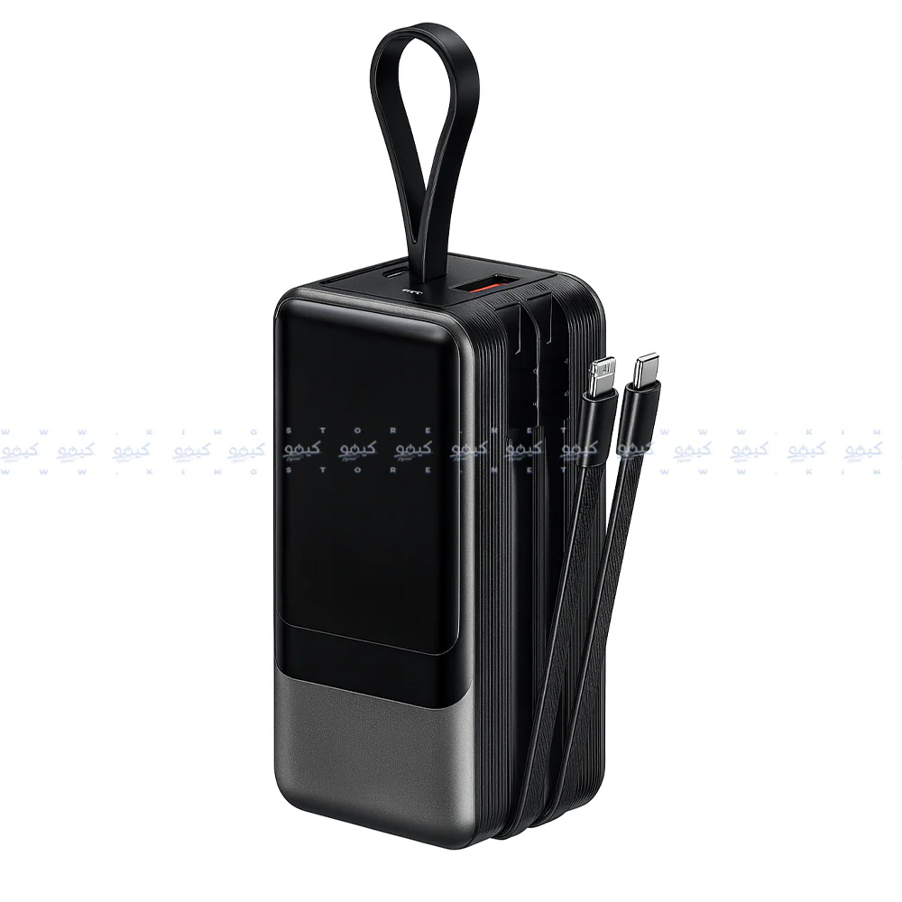 Remax RPP-59 Power Bank USB + Type-C 65W Fast Charging 20000mAh Built-In 2 Cables